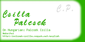 csilla palcsek business card